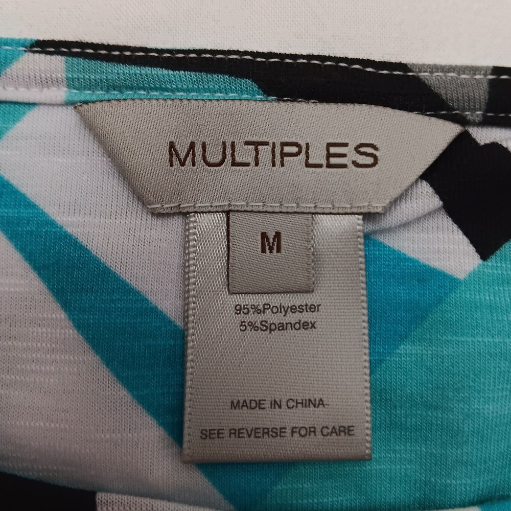 Lot 3 Womens Medium Tops Jillian N Multiples Polka Dot Geometric Striped Floral - Picture 11 of 16
